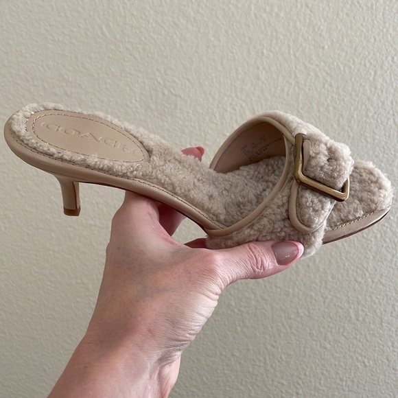 Coach shearling buckle mule - NWT - Picture 2 of 10